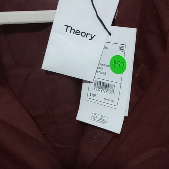 Theory Men's Sylvain Structure Knit Dress Shirt - Picture 5 of 8